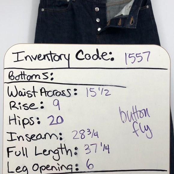 A.P.C. Petit New Standard Unisex fitted jeans button fly in Raw dark Indigo 30 - Picture 16 of 16